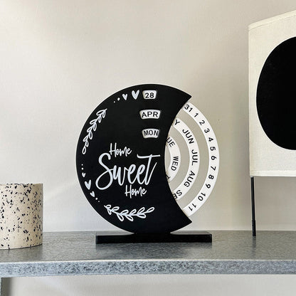 Perpetual Wooden Home Calendar
