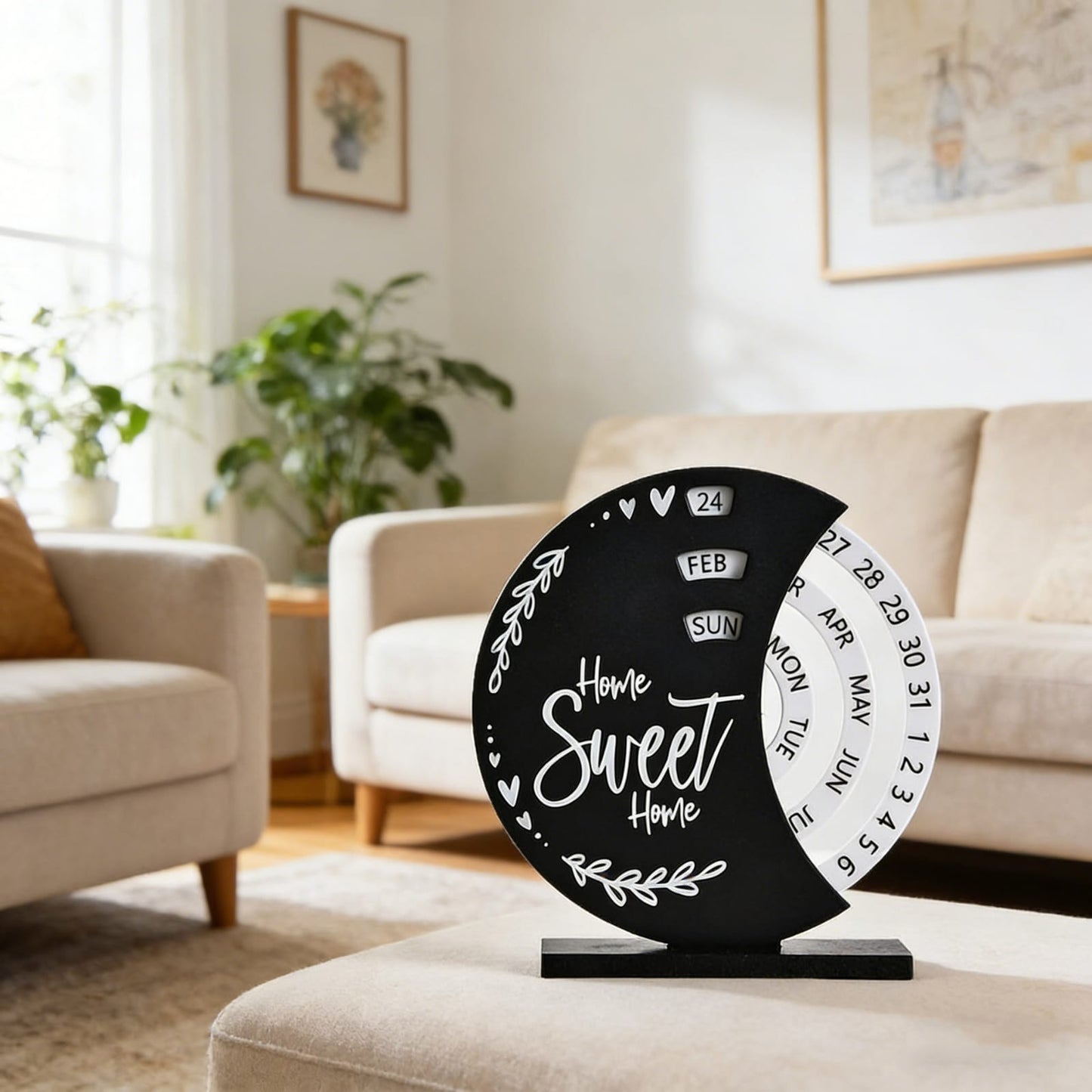 Perpetual Wooden Home Calendar