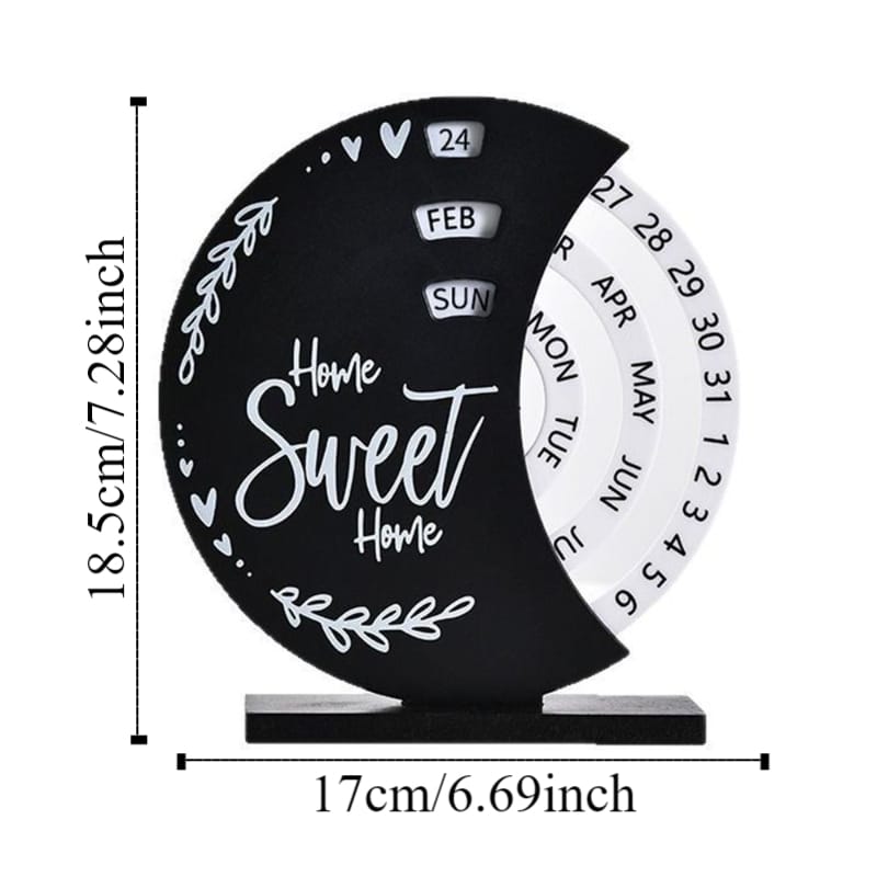 Perpetual Wooden Home Calendar