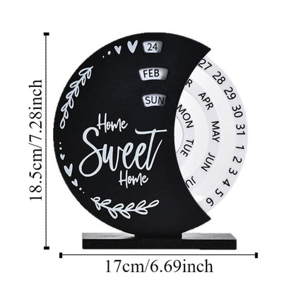 Perpetual Wooden Home Calendar