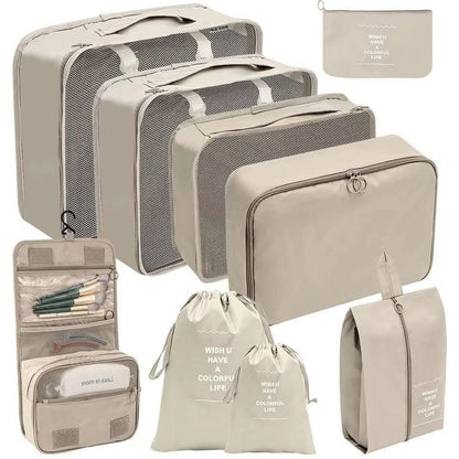 9pcs Luggage Travel Organizers For Suitcase