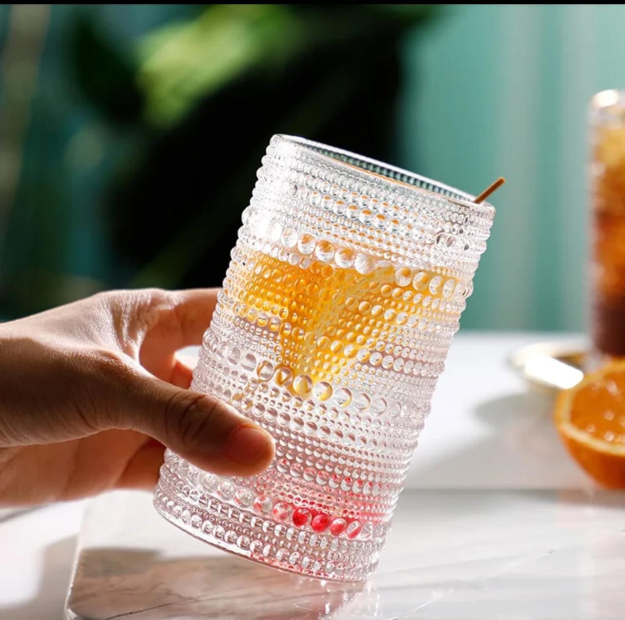 High borosilicate juice glasses