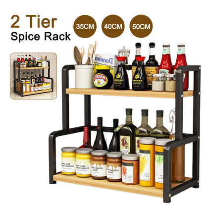 Stainless Steel Kitchen Storage Rack, Countertop Seasoning Multi-layer Storage Rack, Shelf Saving Space