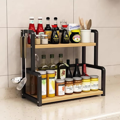 Stainless Steel Kitchen Storage Rack, Countertop Seasoning Multi-layer Storage Rack, Shelf Saving Space