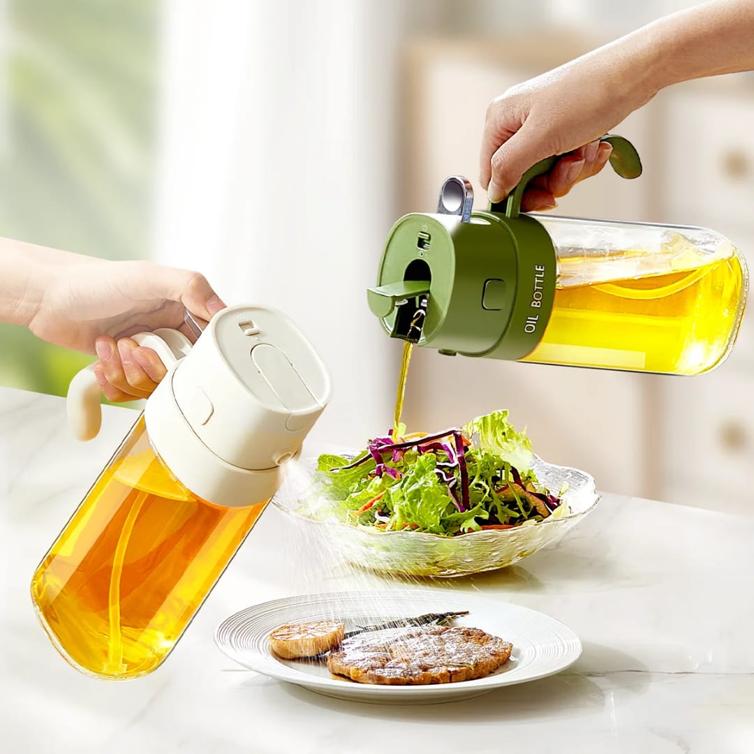 Glass 2 in 1 oil jar