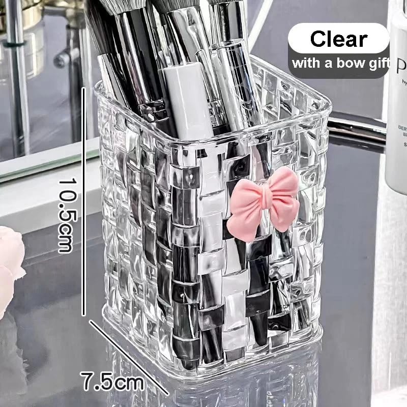 Acrylic makeup brushes storage