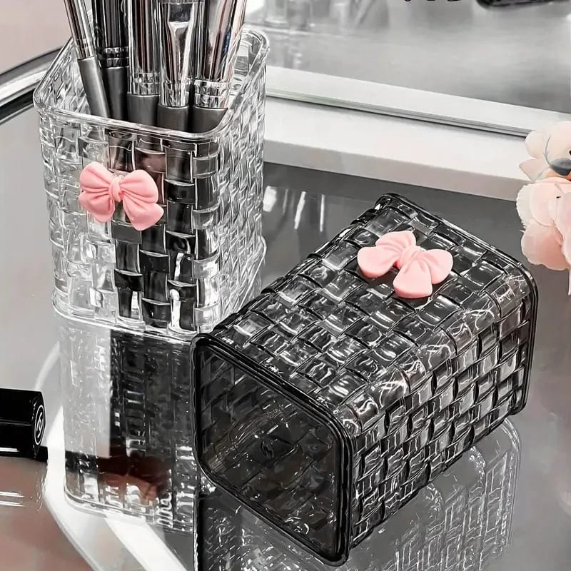 Acrylic makeup brushes storage