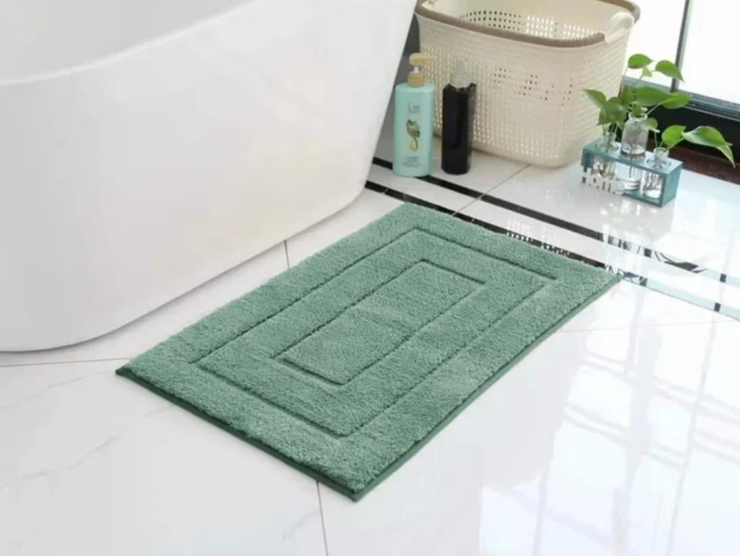 Flocking bathroom doormats
