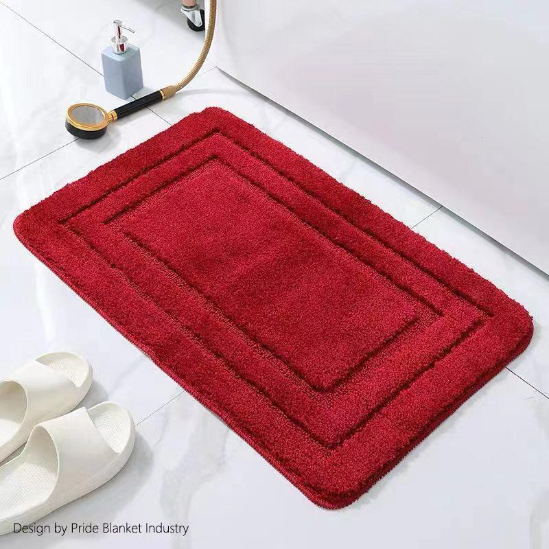 Flocking bathroom doormats