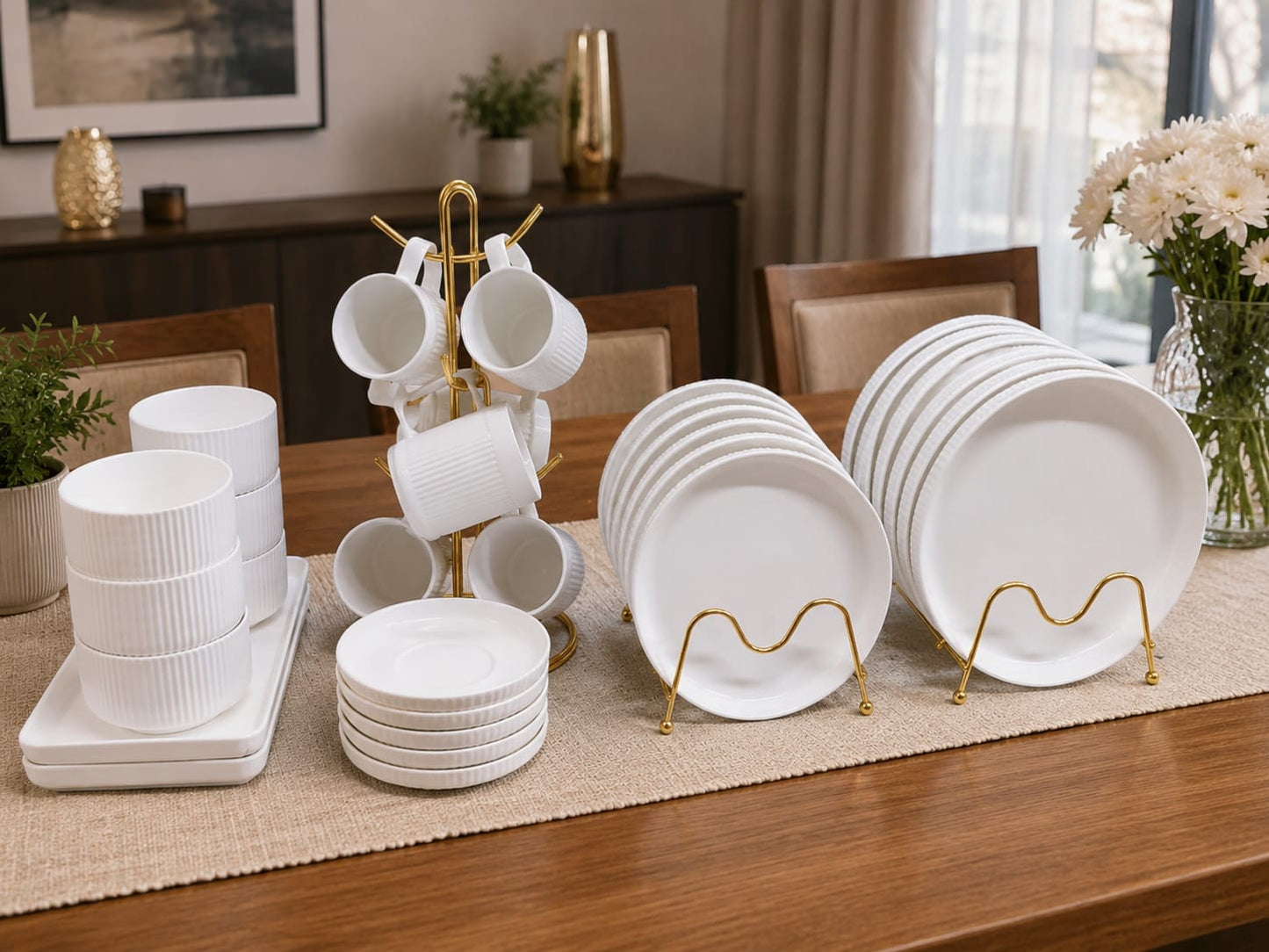 32pcs Elegant European Porcelain Dinner set