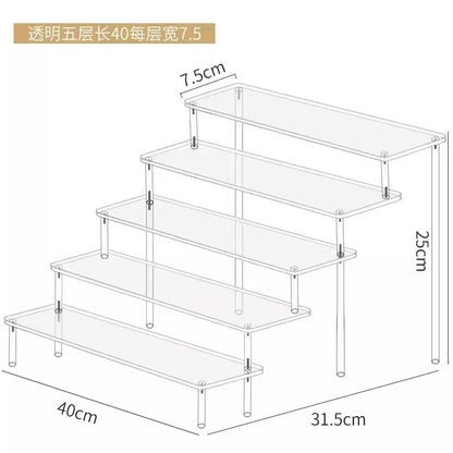Clear 5-Tier Acrylic Perfume Display Stand