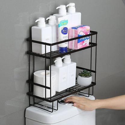 2 tier Space-Saving over the toilet Storage Rack