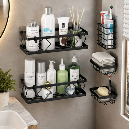5-Piece Wall-Mounted Bathroom Organizer Set