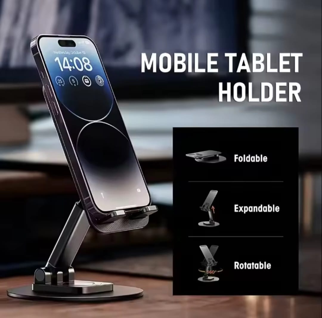 Heavy duty mettalic foldable phone/tablet stand