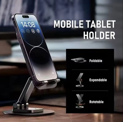 Heavy duty mettalic foldable phone/tablet stand