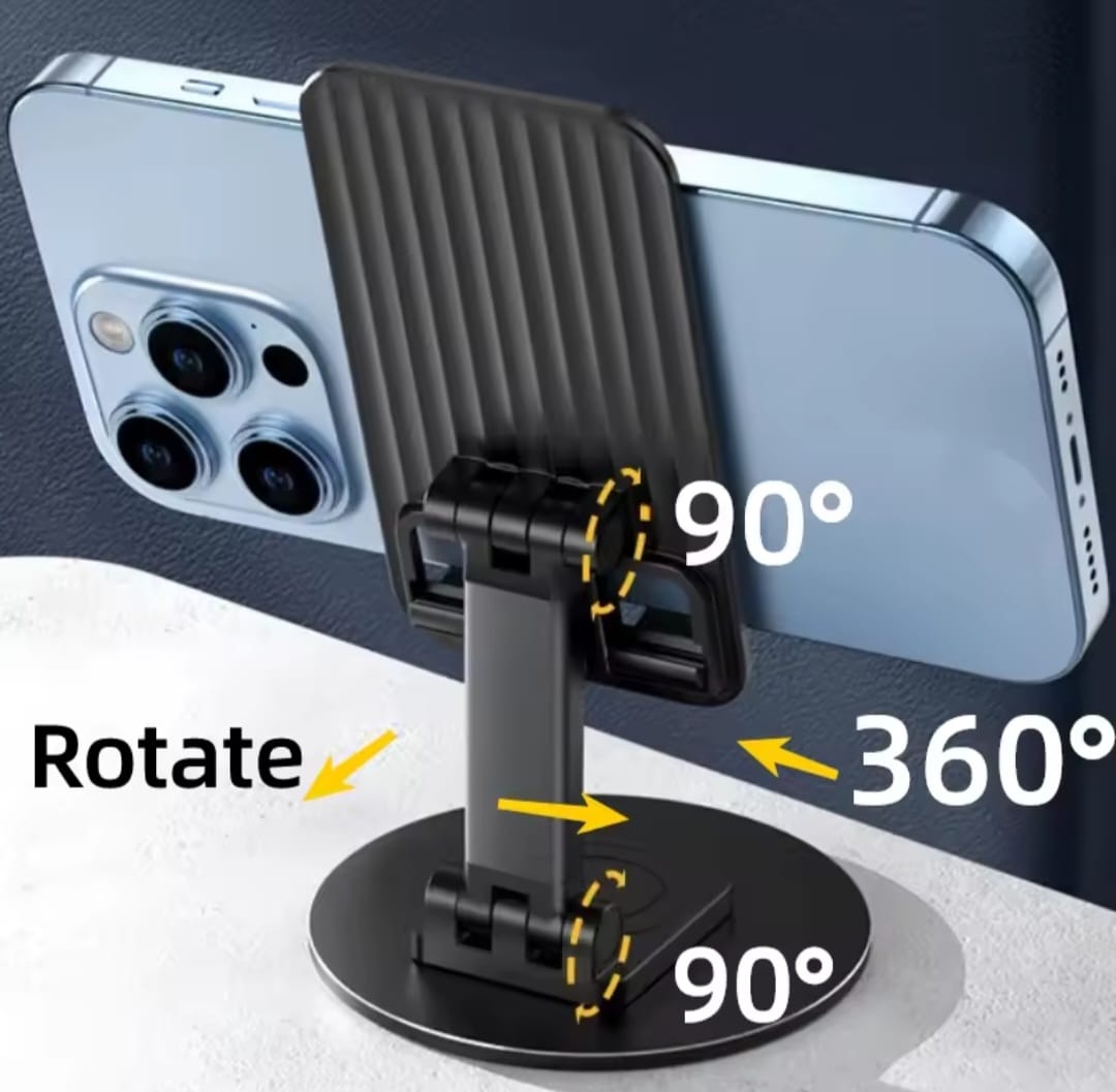 Heavy duty mettalic foldable phone/tablet stand