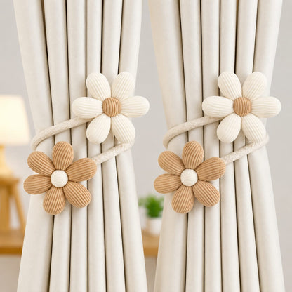 Daisy flower curtain tieback