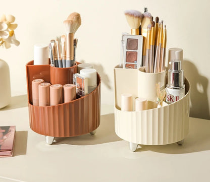 Partitioned desktop/makeup/lipstick/brush storage organizer