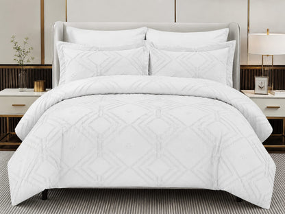 6pc tufted duvetcover, One bedsheet and four pillowcases