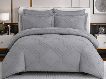 6pc tufted duvetcover, One bedsheet and four pillowcases