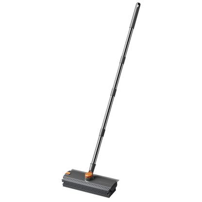 Premium Quality 3-in-1 Floor & Bathroom Cleaning Brush with Built-in Scraper/Squeegee & Clip