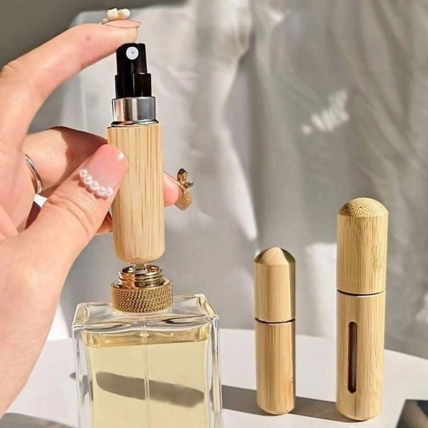 Bamboo mini perfume bottle
