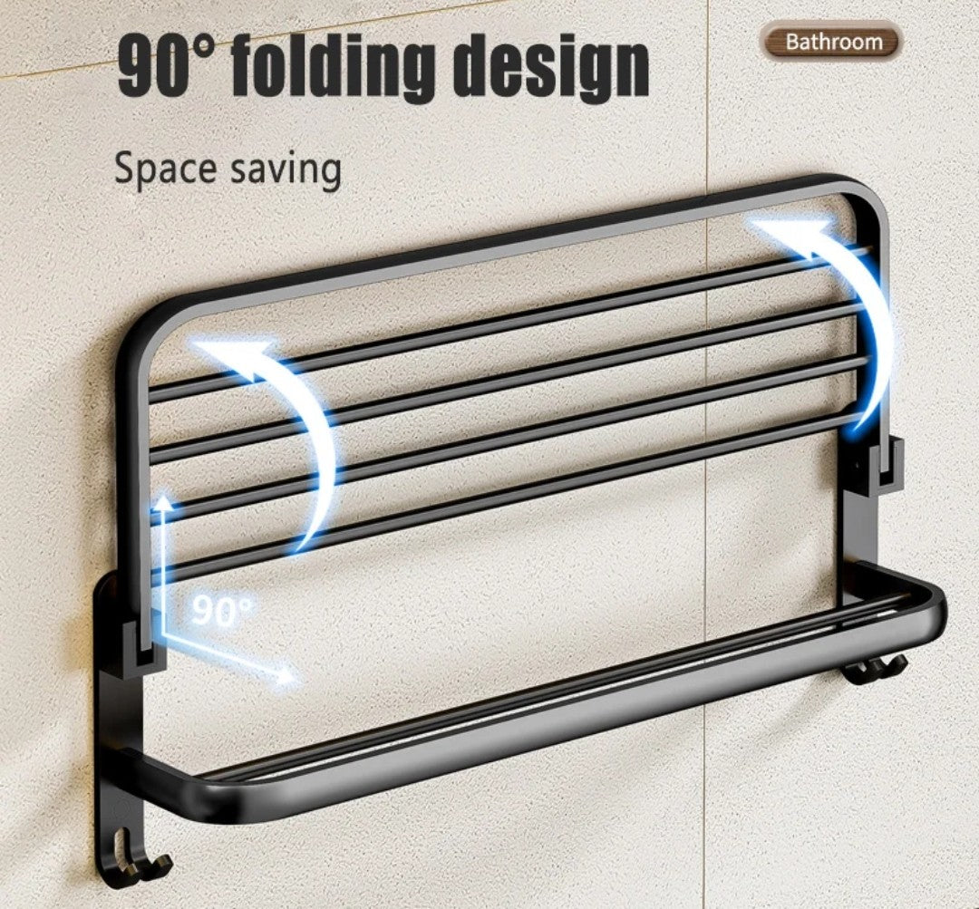 Modern bathroom wall mounted towel rack/double layer towel holder,shower rack