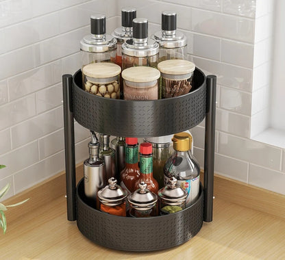 Rotating multifunctional spice rack/kitchen storage organizer