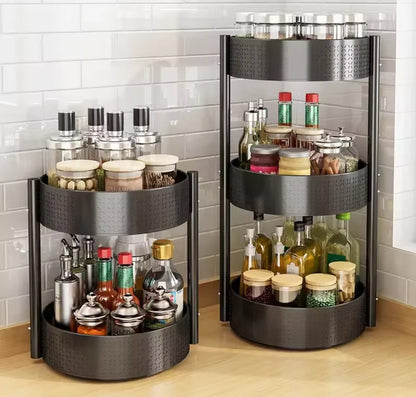 Rotating multifunctional spice rack/kitchen storage organizer