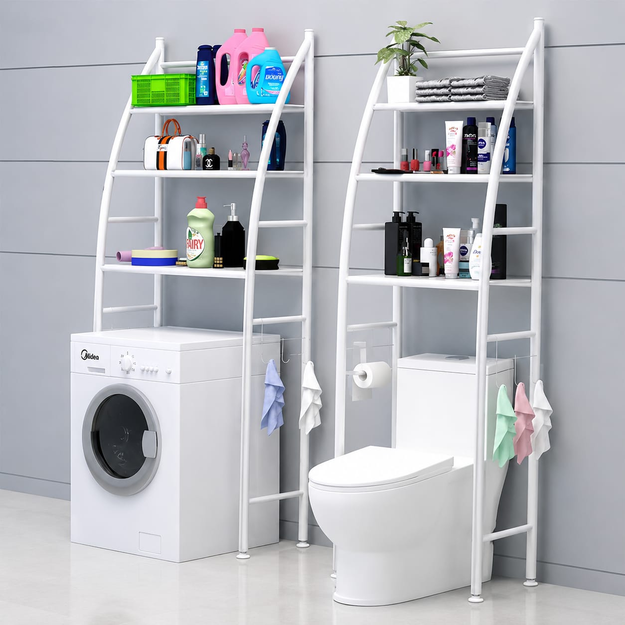 Curved Sailboat metallic Toilet rack