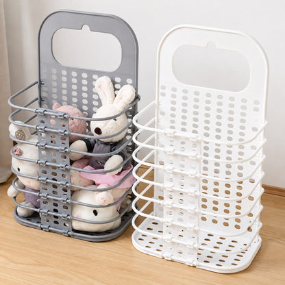Hard plastic wall mounted Foldable laundry basket