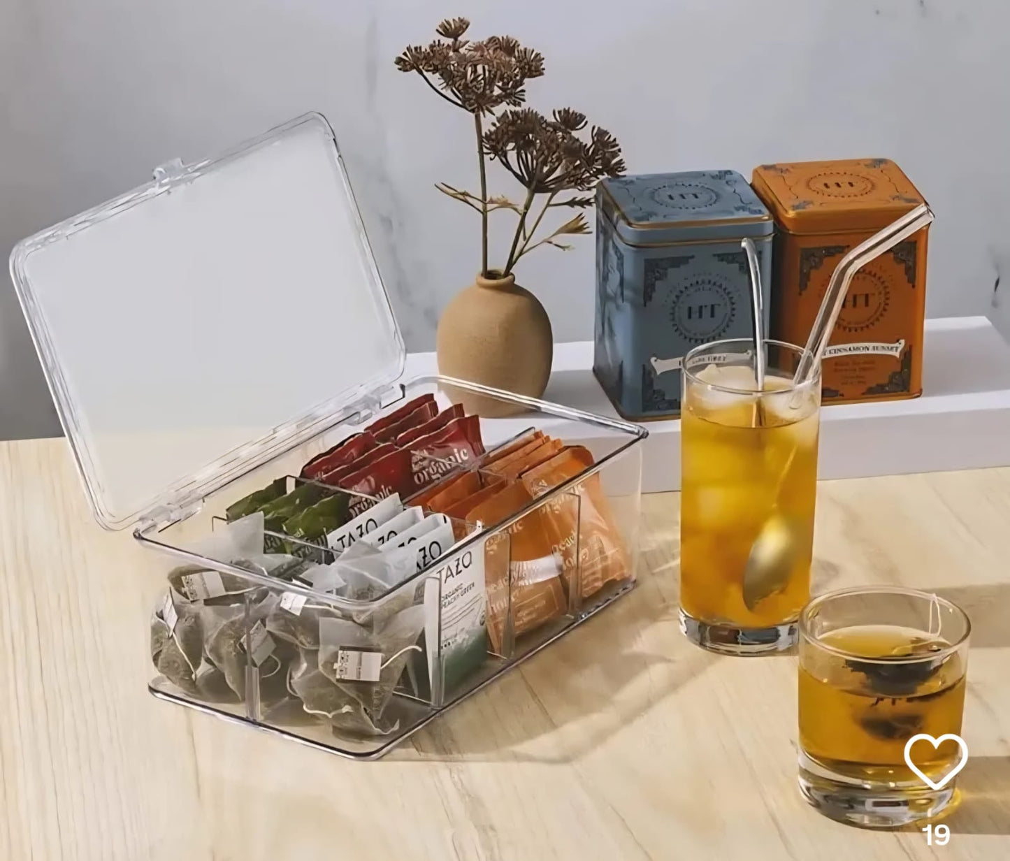 Acrylic Tea Bag Organizer.