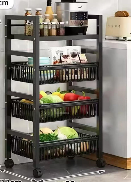 Heavy metallic Vegetable rack with movable wheels 