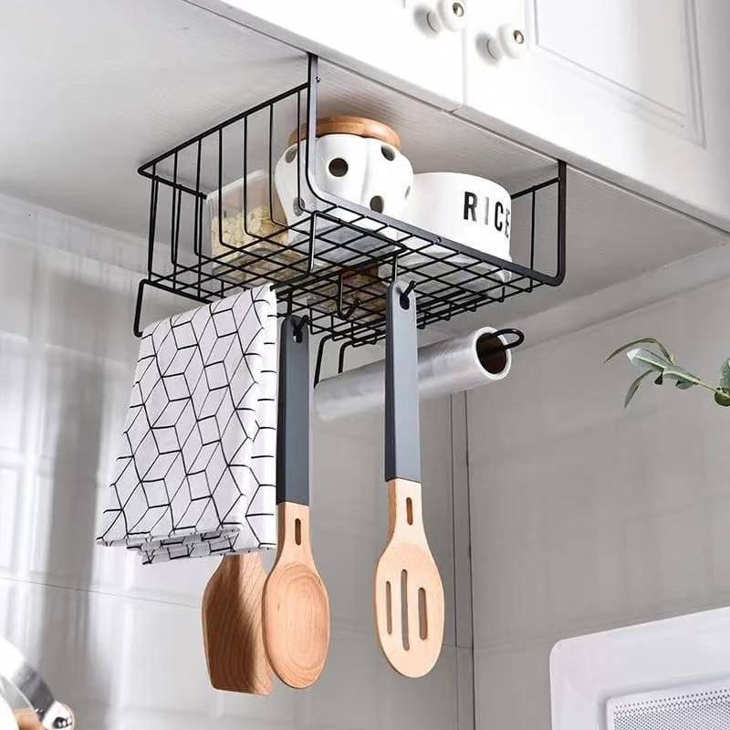 Metallic under shelf rack 