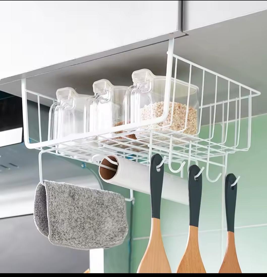 Metallic under shelf rack 