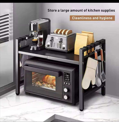 Single layer Heavy-duty Adjustable Microwave Stand    