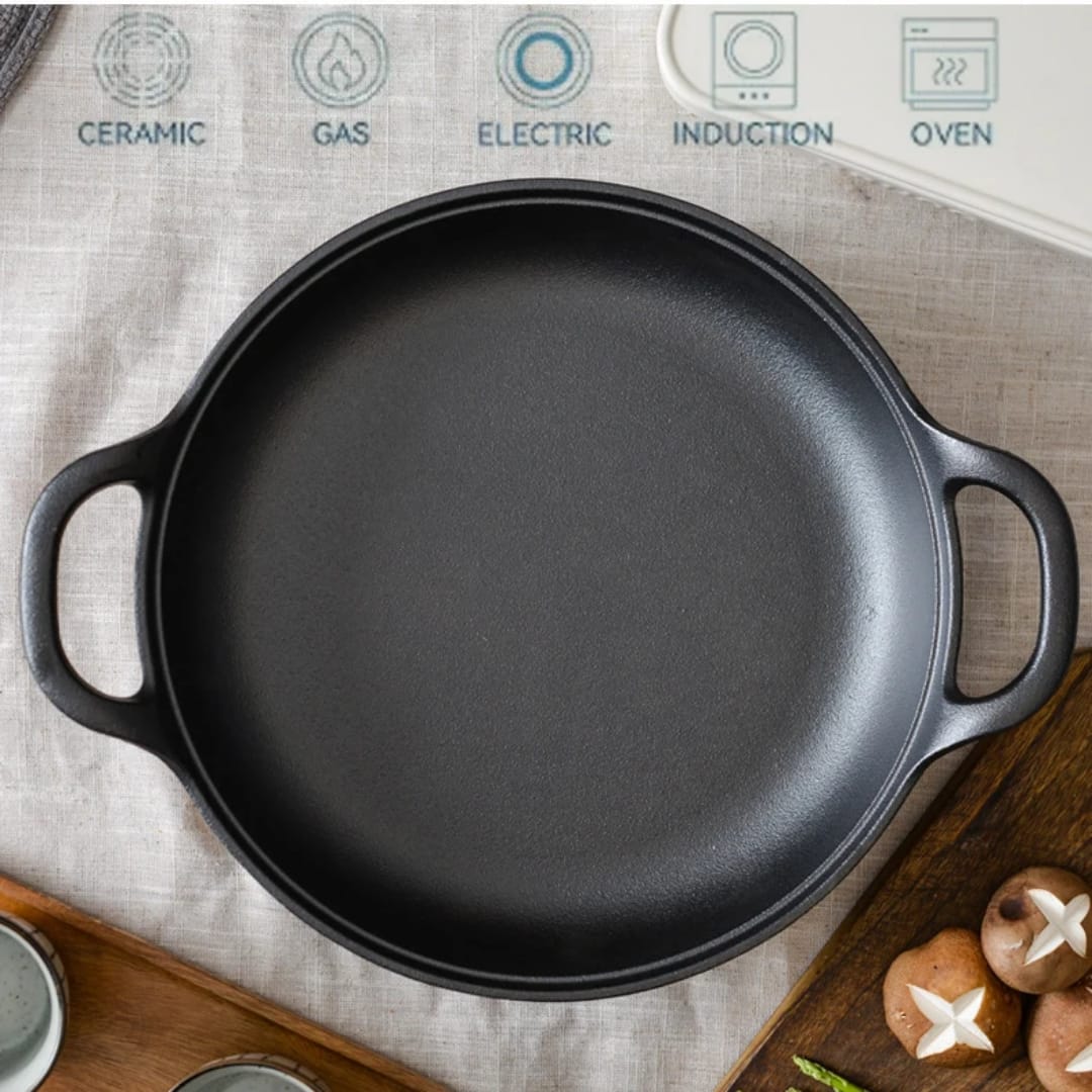 33cm Pre-seasoned Skillet Cast iron/Griddle pan 