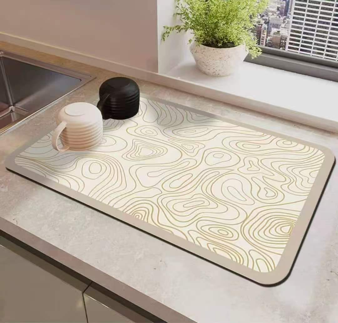 Super absorbent Nonslip dish drain mat /dish drying mat