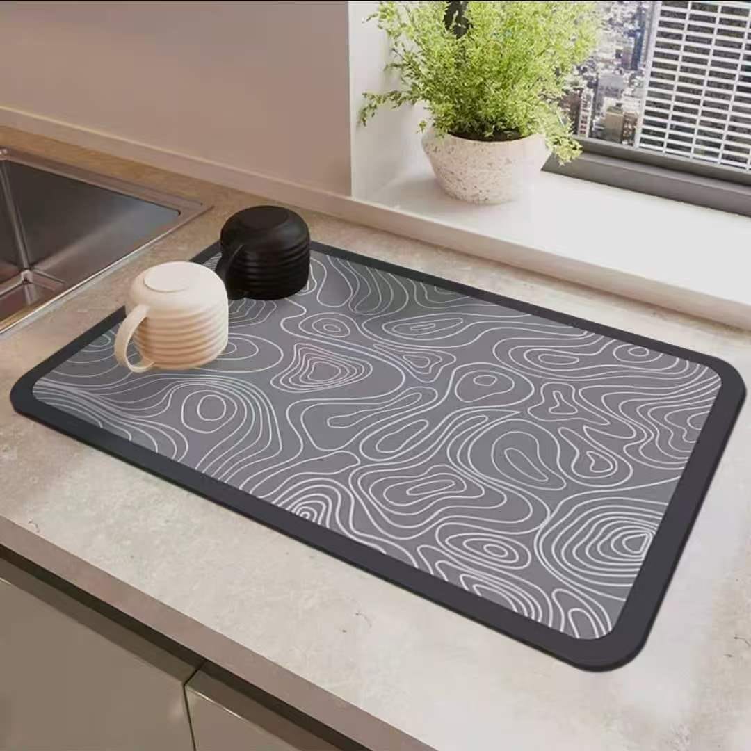 Super absorbent Nonslip dish drain mat /dish drying mat