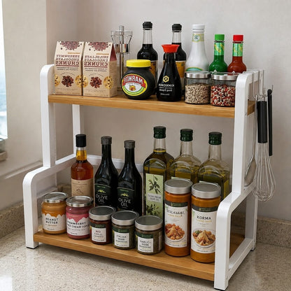 Stainless Steel Kitchen Storage Rack, Countertop Seasoning Multi-layer Storage Rack, Shelf Saving Space