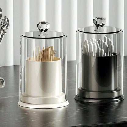 Light Luxury Toothpick & Cotton Swab Storage Box 