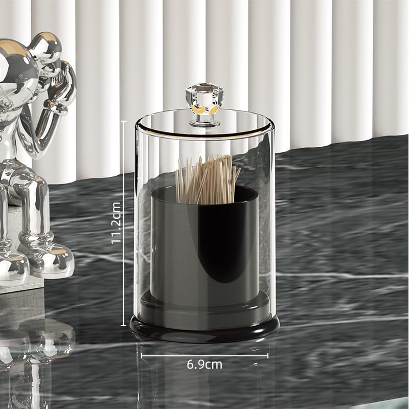 Light Luxury Toothpick & Cotton Swab Storage Box 