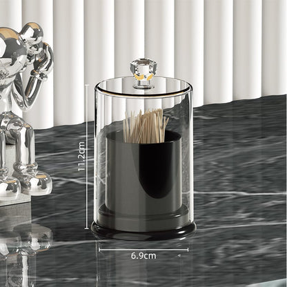 Light Luxury Toothpick & Cotton Swab Storage Box 