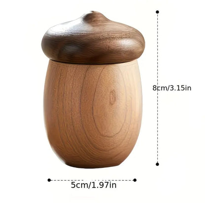 Creative Walnut Cotton Swab & Toothpick Holder