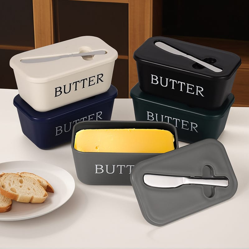 Butter Storage Box with Knife & Lid