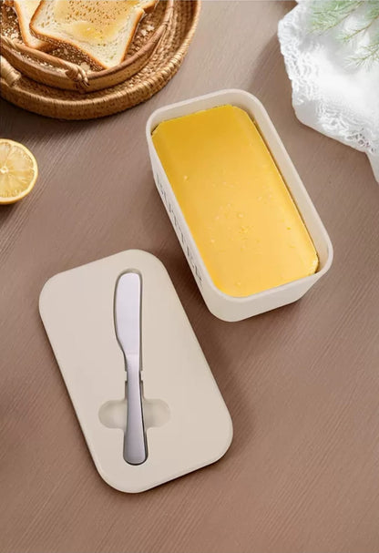 Butter Storage Box with Knife & Lid