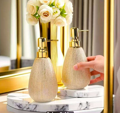 Golden Ceramic Press Bottle