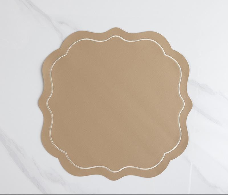 Modern Round faux leather PVC Table mats for Dinning 