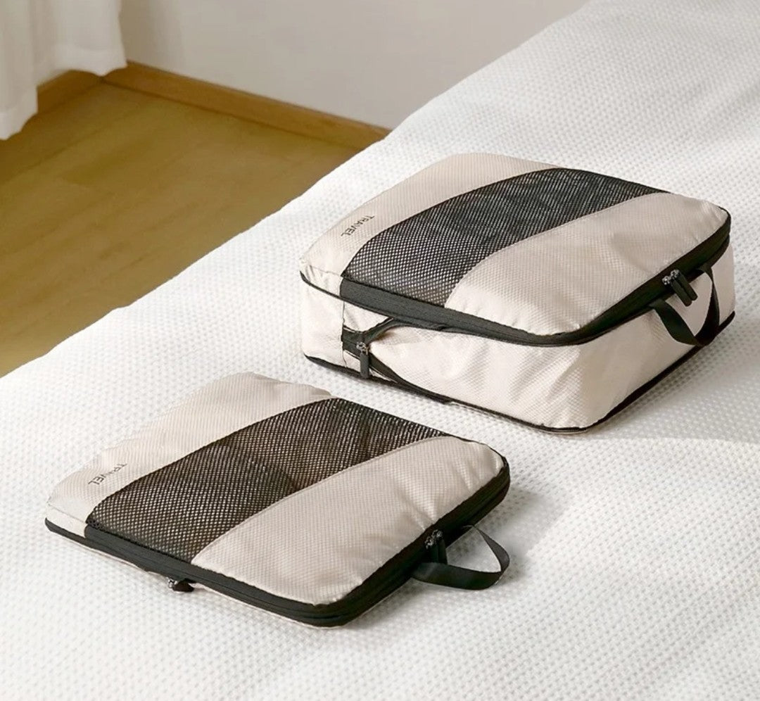 6pcs set double zipper travel luggage organizers