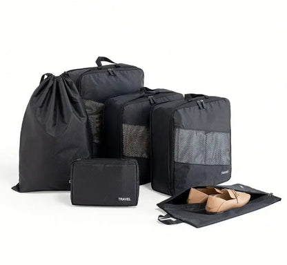 6pcs set double zipper travel luggage organizers
